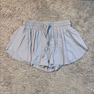 Kids Light Blue Ruffle Shorts
